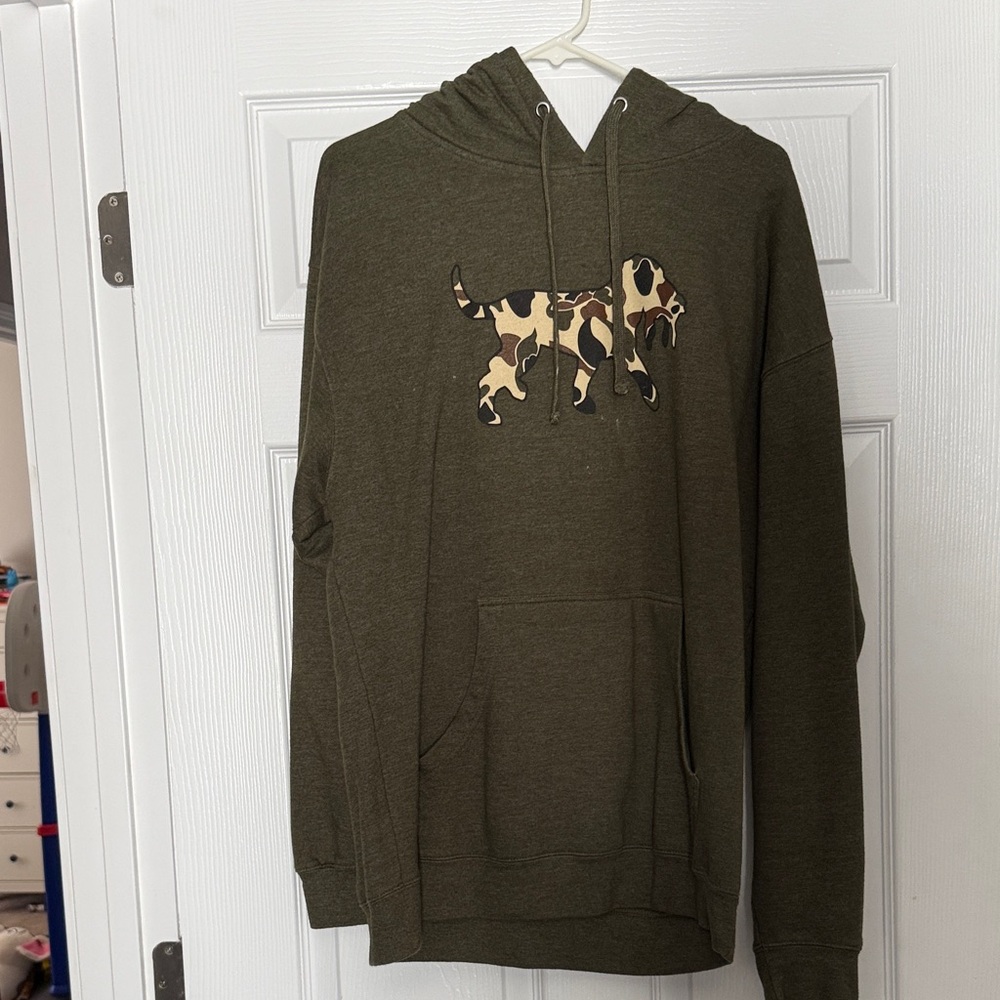 Camo Dog Print Olive Hoodie